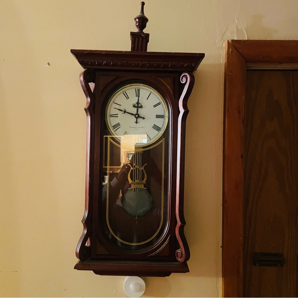 Elegant Mahogany Wall Clock